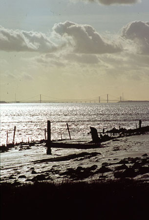 River Severn and the old Severn bridge